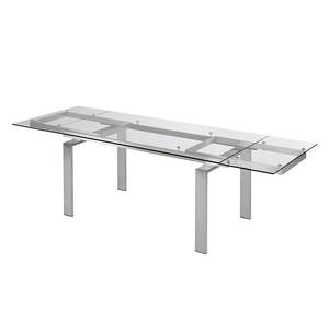 Table extensible Jesca Verre / Acier inoxydable