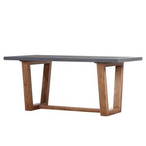 Table Jobrin Acacia massif / Résine synthétique - Acacia / Gris ciment