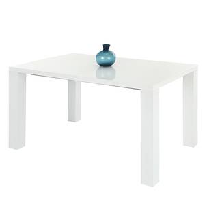 Table Jolina (avec rallonge) Blanc brillant - 160 / 200 x 90 cm