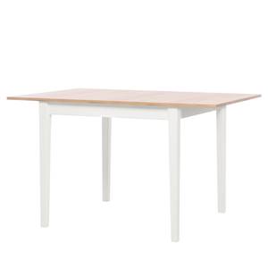 Table extensible Kaali Partiellement en pin massif - Imitation chêne miel / Blanc