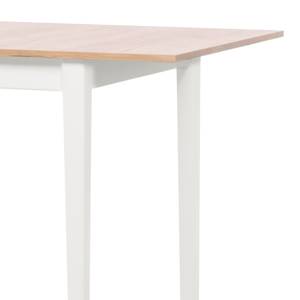 Table extensible Kaali Partiellement en pin massif - Imitation chêne miel / Blanc