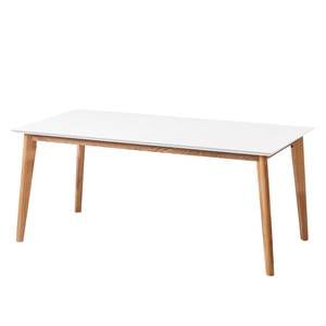 Table extensible Karay Caoutchouc massif - Imitation béton / Caoutchouc - Blanc