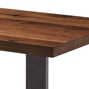 Eettafel Lavaro II Eikenhout chocoladekleurig/antraciet - 220x100cm