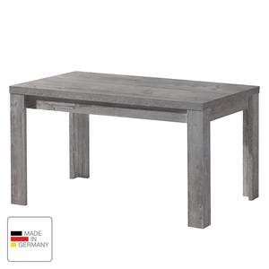 Eettafel Leaf (met uitschuiffunctie) Concrete look - 160 x 80 cm