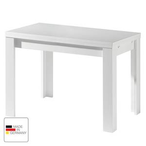 Eettafel Leaf (met uitschuiffunctie) Mat wit - 110 x 60 cm