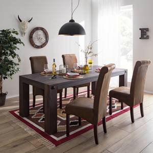 Eettafel Leeds massief eikenhout gelakt breedte 220cm - 220 x 100 cm