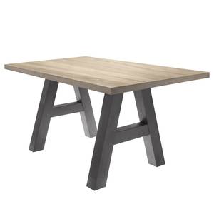 Table Leeton I Imitation chêne brut de sciage - 160 x 90 cm