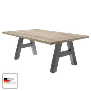 Eettafel Leeton I Grof gezaagd eikenhouten look - 200 x 100 cm