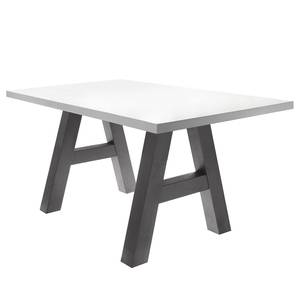 Table Leeton I Blanc mat - 140 x 90 cm