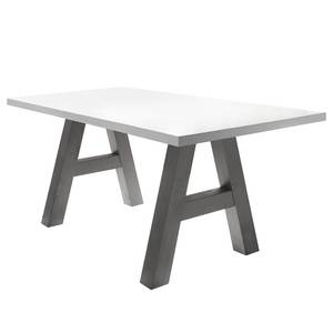 Table Leeton I Blanc mat - 160 x 90 cm