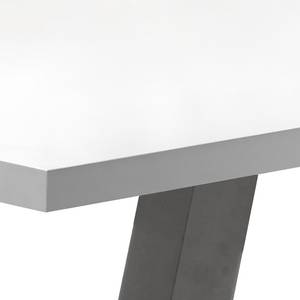 Table Leeton I Blanc mat - 200 x 100 cm