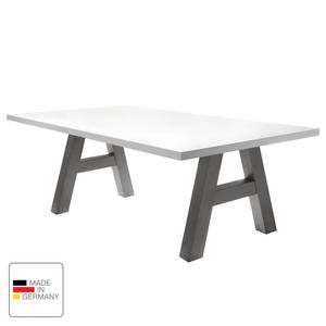 Table Leeton I Blanc mat - 200 x 100 cm