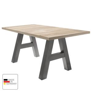 Eettafel Leeton l (met uitschuiffunctie) Grof gezaagd eikenhouten look