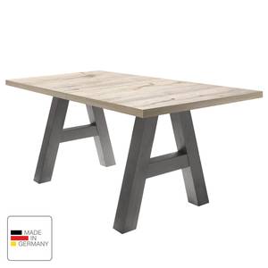 Eettafel Leeton l (met uitschuiffunctie) Eikenhouten look zandkleurig