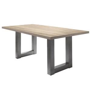 Eettafel Leeton II Grof gezaagd eikenhouten look - 180 x 90 cm