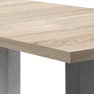 Eettafel Leeton II (met uitschuiffunctie Grof gezaagd eikenhouten look