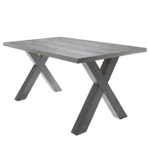 Table Leeton III Imitation béton - 140 x 90 cm