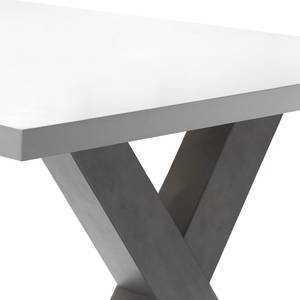 Table Leeton III Blanc mat - 180 x 90 cm