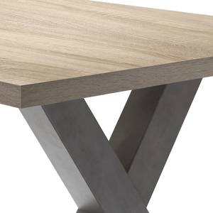 Table Leeton III Imitation chêne brut de sciage - 180 x 90 cm