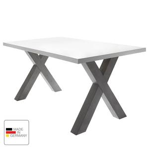 Table Leeton III Blanc mat - 140 x 90 cm