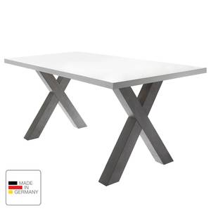 Table Leeton III Blanc mat - 160 x 90 cm