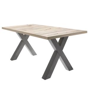 Eettafel Leeton III met uitschuiffunctie - Eikenhouten look zandkleurig