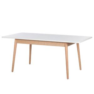 Table extensible LINDHOLM Chêne partiellement massif - Blanc - 140 x 90 cm