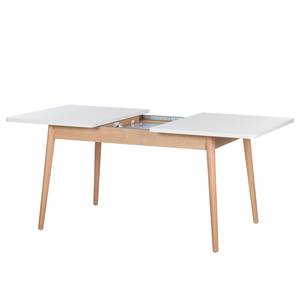 Table extensible LINDHOLM Chêne partiellement massif - Blanc - 140 x 90 cm