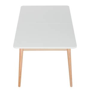 Table extensible LINDHOLM Extensible - Partiellement en chêne massif - Blanc - 140 x 90 cm