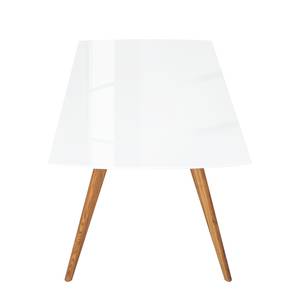 Table Lindström Blanc brillant / Chêne massif