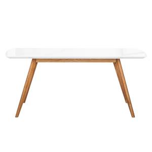 Table Lindström Blanc brillant / Chêne massif