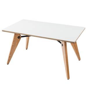 Table Lintmill II Partiellement en frêne massif - Blanc / Frêne