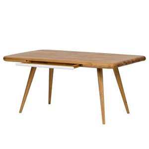 Table Loca I Chêne partiellement massif - Chêne / Blanc - 140 x 100 cm