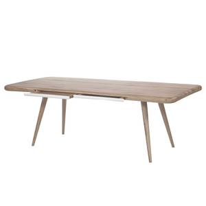 Table Loca I Chêne partiellement massif - Chêne clair / Blanc - 220 x 100 cm