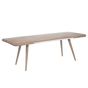 Table Loca I Chêne partiellement massif - Chêne clair / Blanc - 220 x 100 cm