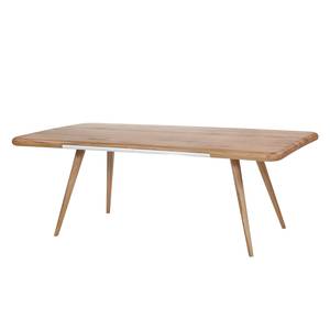 Table Loca I Chêne partiellement massif - Chêne / Blanc - 220 x 100 cm