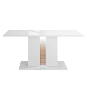 Table Mamberg (avec éclairage) Blanc brillant / Blanc