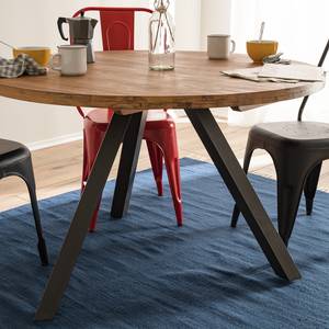 Table Manchester I Acacia massif / Métal - Acacia / Anthracite