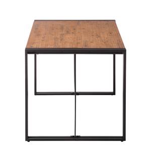 Table MANCHESTER Acacia massif / Métal - Acacia / Anthracite - 120 x 80 cm