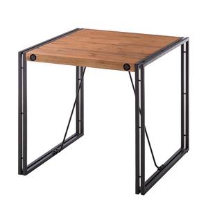 Eettafel Manchester II massief acaciahout/metaal - acaciahout/antracietkleurig - 80 x 80 cm