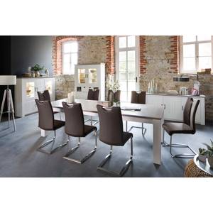 Buffetkast Maquili I deels massief grenenhout - wit grenenhout/taupe grenenhout