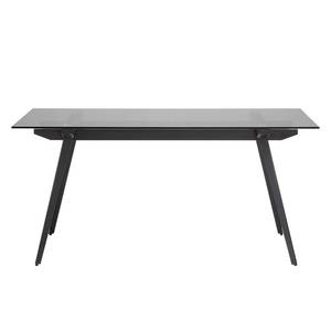 Table Marmoreo Verre / Acier - Noir - 160 x 90 cm