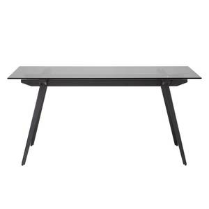 Table Marmoreo Verre / Acier - Noir - 180 x 90 cm
