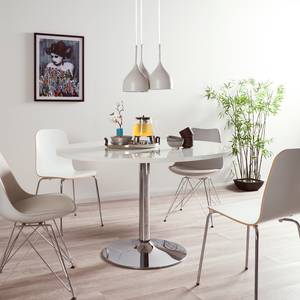 Table Matilda Plateau blanc brillant