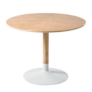 Table Laud Partiellement en frêne massif - Frêne / Blanc - Imitation frêne