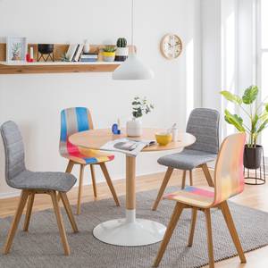 Table Laud Partiellement en frêne massif - Frêne / Blanc - Imitation frêne