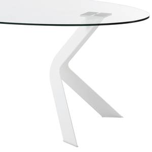 Table Mende Verre / Acier inoxydable - Verre clair / Blanc