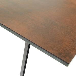 Eettafel Menosio keramiek/staal - Gemêleerd bruin - 160x90cm