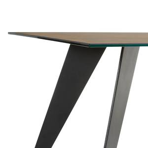 Table Menosio Céramique / Acier - Marron chiné - 160 x 90 cm