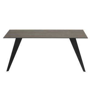 Table Menosio Céramique / Acier - Marron foncé - 180 x 100 cm